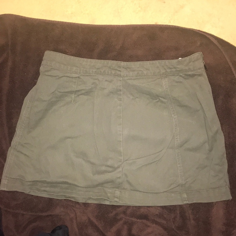 Army green skirt